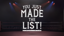 You just made the List